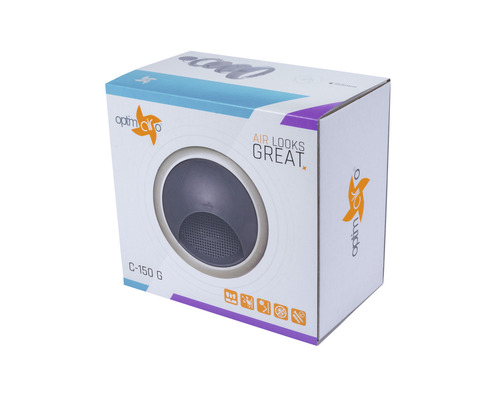 Verpackung eines Optimo Luftreinigers C-150 G