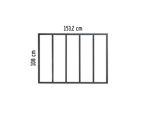 Zaunfeld mit den Maßen 153,2 cm mal 108 cm