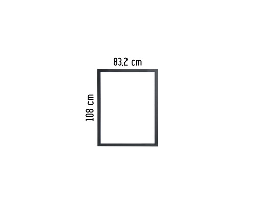 Rechteckiger Spiegel mit Rahmen, 83,2 cm breit und 108 cm hoch