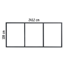 Abbildung der Maße des Produkts: 243,2 cm breit und 108 cm hoch