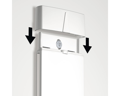 Montageanleitung für einen weißen Heizkörper