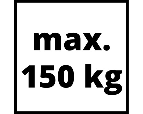 Symbol für maximale Belastbarkeit 150 Kilogramm