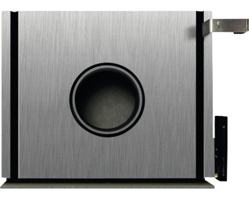 Edelstahl-Briefkasten mit runder Öffnung