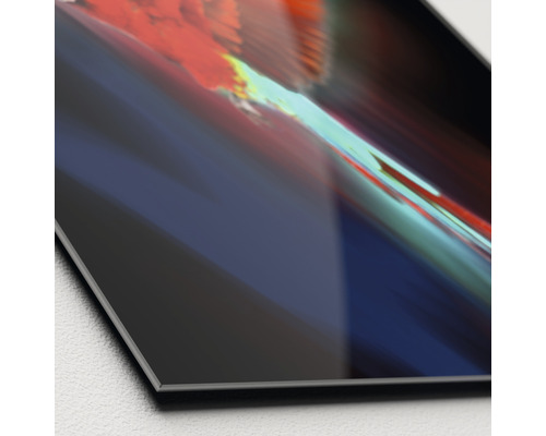 Detailaufnahme einer Acrylglasplatte mit Abstraktem Motiv