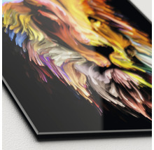 Abstraktes Acrylglasbild mit Farbwirbeln