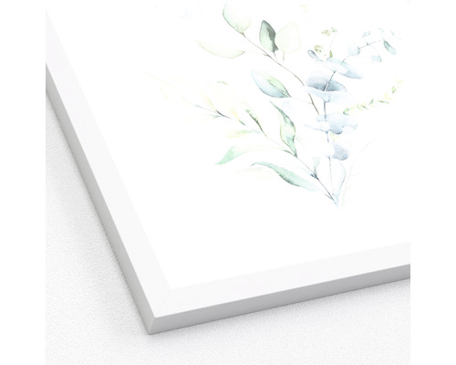 Dekoratives Bild mit Eukalyptusmotiven im Rahmen