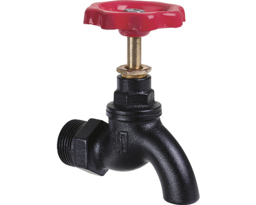 Ventilhahn mit rotem Griff