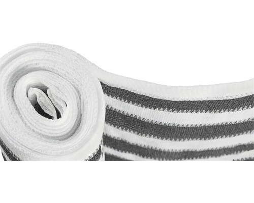 Sichtschutzmatte Konsta HDPE-Gewebe 180g/m² 5 x 0,9 m grau-weiß Rolle mit Putzlappen mit Streifenmuster