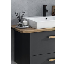 Badezimmer Waschtischunterschrank mit Aufsatzwaschbecken und Armatur