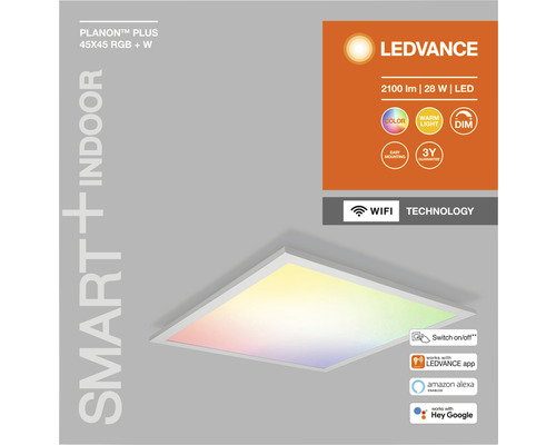LEDVANCE Planon Plus 45x45 RGB und Weiß Innenleuchte