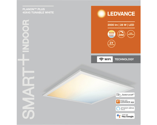 LEDVANCE Planon Plus LED Deckenleuchte 45x45 mit einstellbarer Farbtemperatur für den Innenbereich