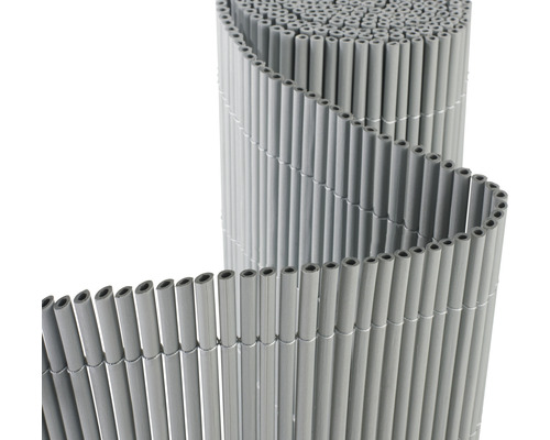 Sichtschutzmatte Konsta PVC Premium Hohlkammer 3 x 0,9 m grau Graue Sichtschutzmatte aus Kunststoff auf Rolle