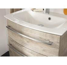 Waschtischunterschrank mit Waschbecken und zwei Schubladen im Holzdesign