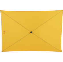 Gelber Sonnenschirm von oben