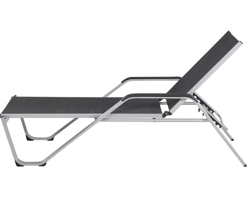 Verstellbare Sonnenliege mit Aluminiumrahmen und Textilbespannung