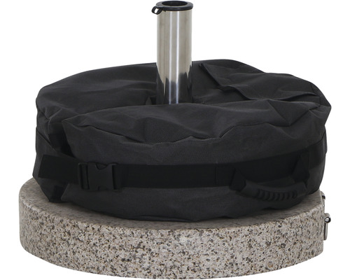 Gefüllter Sonnenschirmständer mit Granitfuß und Griff