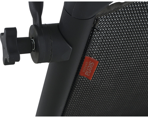 Detailaufnahme eines Siena Garden Produkts mit Einstellrad und Netzgewebe