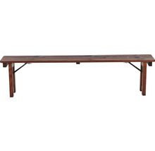 Holzbank mit Klappbeinen für den Garten