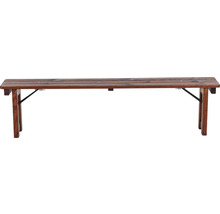 Holzbank mit Klappbeinen für den Innen- und Außenbereich