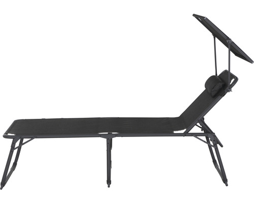 Gartenliege mit Sonnendach und Kissen