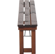 Holzbank mit Metallrahmen