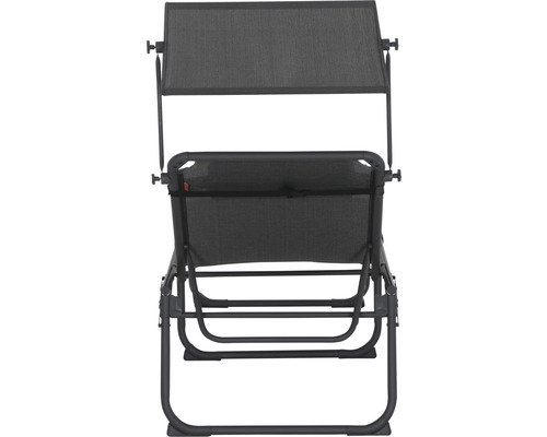 Gartenliege mit Sonnendach, Rückansicht