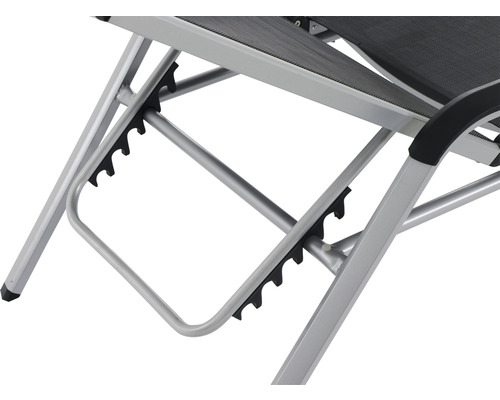 Detailansicht eines Liegestuhls mit verstellbarer Rückenlehne