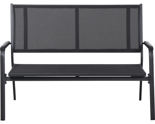 Gartenbank mit Stahlgestell und Textilbespannung