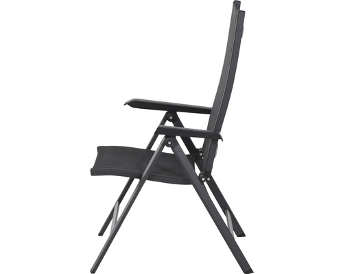 Gartensessel mit Armlehnen aus Aluminium und Textil