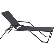 Gartenliege aus Metall und Textil