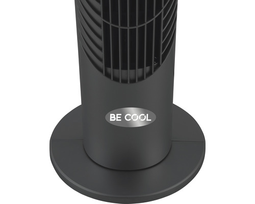 Detailansicht eines Turmventilators mit ''Be Cool'' Logo