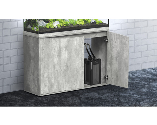 Aquariumkombination mit Unterschrank und Außenfilter