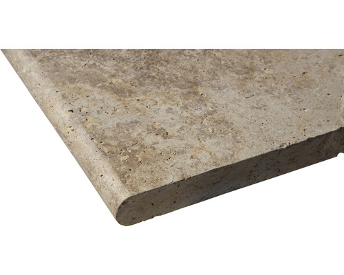 Travertinfliese mit abgerundeter Kante