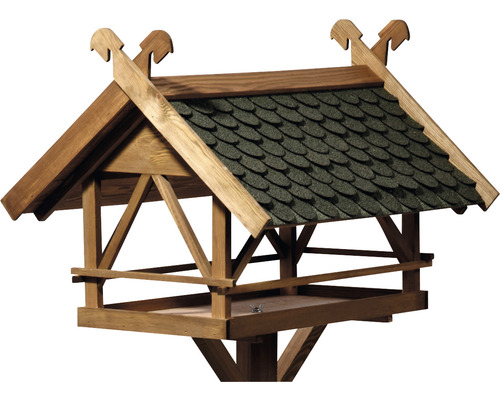 Vogelhaus aus Holz mit Dachschindeln