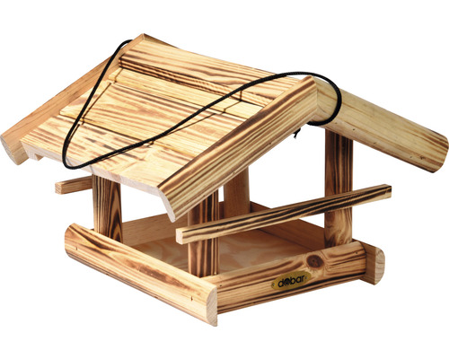 Vogelhaus aus Holz mit Seil zum Aufhängen