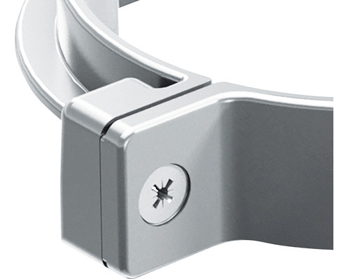 Detailansicht einer Rohrschelle mit Schraube