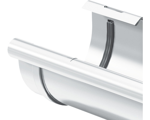 Dachrinne aus Metall im Detail
