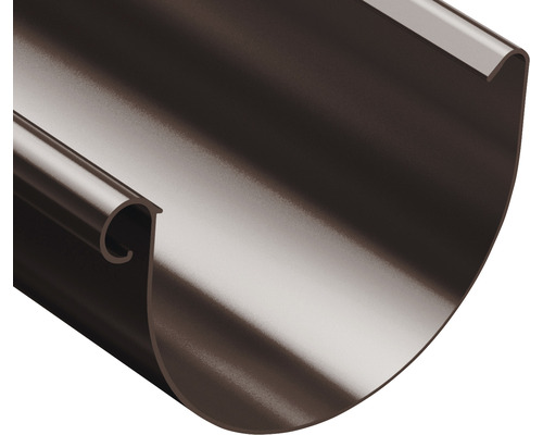 Halbrundes Dachrinnenstück aus Metall