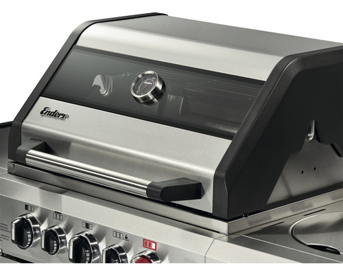 Edelstahl Grill mit Temperaturanzeige und Enders Logo