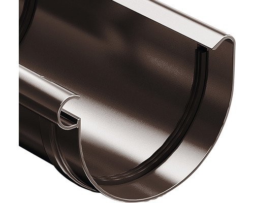 Dachrinne aus Metall im Detail