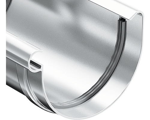 Dachrinne aus Metall im Detail