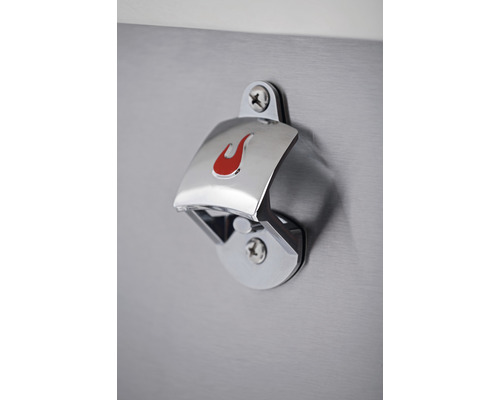 Flaschenöffner zur Wandmontage mit Flammensymbol