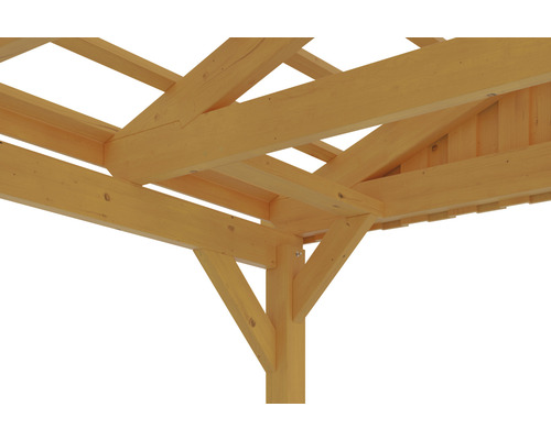 Holzkonstruktion eines Pavillons