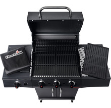 Offener Gasgrill mit Grillrost und Abdeckhaube