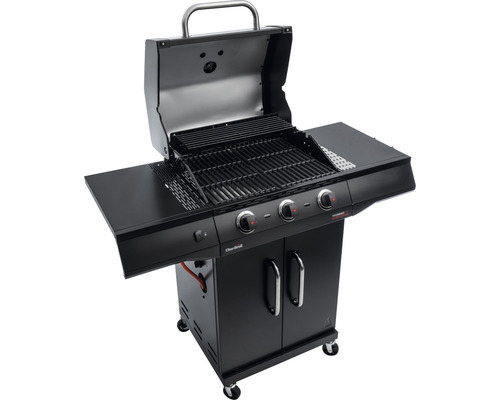 Gasgrill mit drei Brennern, Grillrosten und Seitenablagen