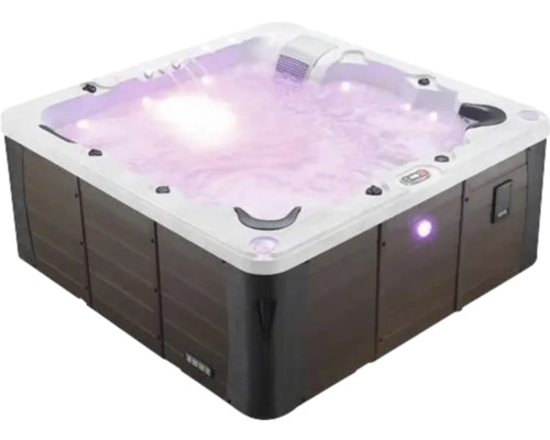 Quadratischer Whirlpool mit Wasser und Beleuchtung