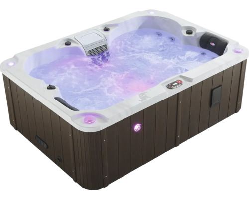 Sprudelbad mit Wassereffekten und farbiger Beleuchtung