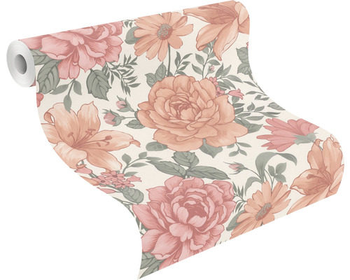 Tapetenrolle mit Blumenmuster