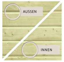 Aufstellpool Holzpool-Set Karibu X1 achteckig Ø 432,5x124 cm inkl. Bodenschutzvlies grau-thumb-4