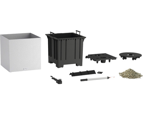 Komplettes Pflanzkasten-Set mit Innenbehälter, Bewässerungsset, Wasserstandsanzeiger und Blähton